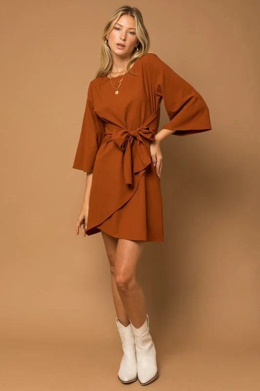 Mini dresses with beaded embellishments for a fancy event Kimono Sleeve Tie Wrap Dress Mini dresses with beaded embellishments for a fancy event Kimono Sleeve Tie Wrap Dress