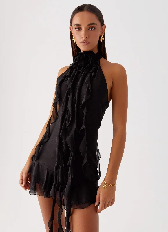 Mini dresses with halter necks for a stylish choice Regent Mini Dress - Black
