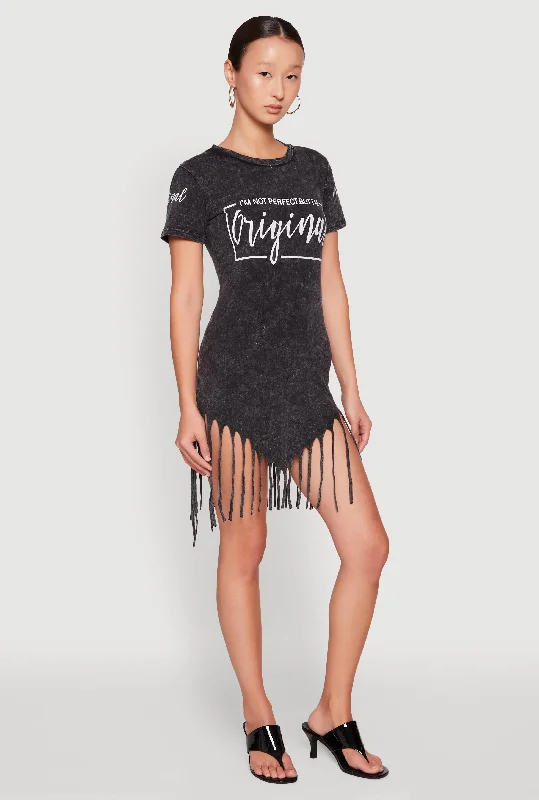 Floral print mini dresses for summer parties Mineral Wash Im Not Perfect But Im Original Fringe Dress Floral print mini dresses for summer parties Mineral Wash Im Not Perfect But Im Original Fringe Dress
