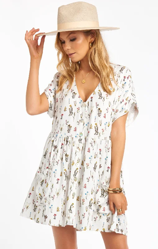 Strapless mini dresses for a beach vacation Odessa Dress ~ Mini Pressed Floral