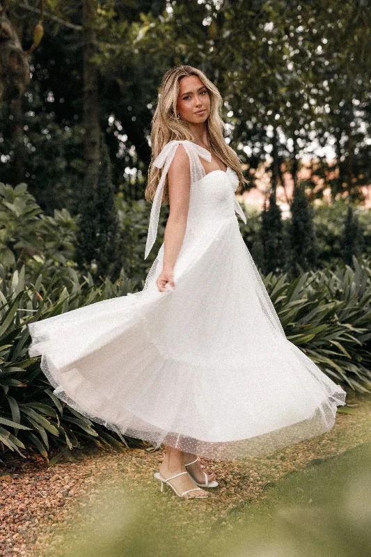 Midi dresses with empire waists for a flattering maternity option Floret Midi Dress - Off White