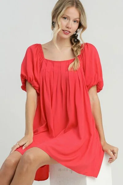 Mini dresses with tassel accents for a fun touch Full Size Squared Neck Puff Sleeve Mini Dress Mini dresses with tassel accents for a fun touch Full Size Squared Neck Puff Sleeve Mini Dress