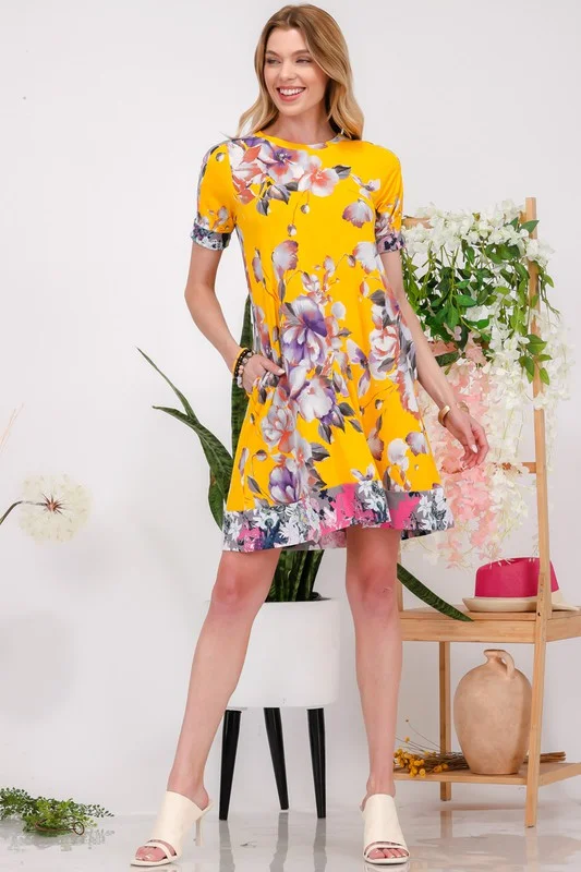Mini dresses with bow accents for a sweet look Full Size Floral Short Sleeve Mini Dress with Pockets Plus Size Mini dresses with bow accents for a sweet look Full Size Floral Short Sleeve Mini Dress with Pockets Plus Size