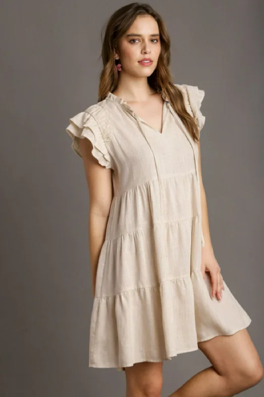 Mini dresses with patchwork designs for a unique style Full Size Linen A-line Tiered Mini Dress Plus Size Mini dresses with patchwork designs for a unique style Full Size Linen A-line Tiered Mini Dress Plus Size