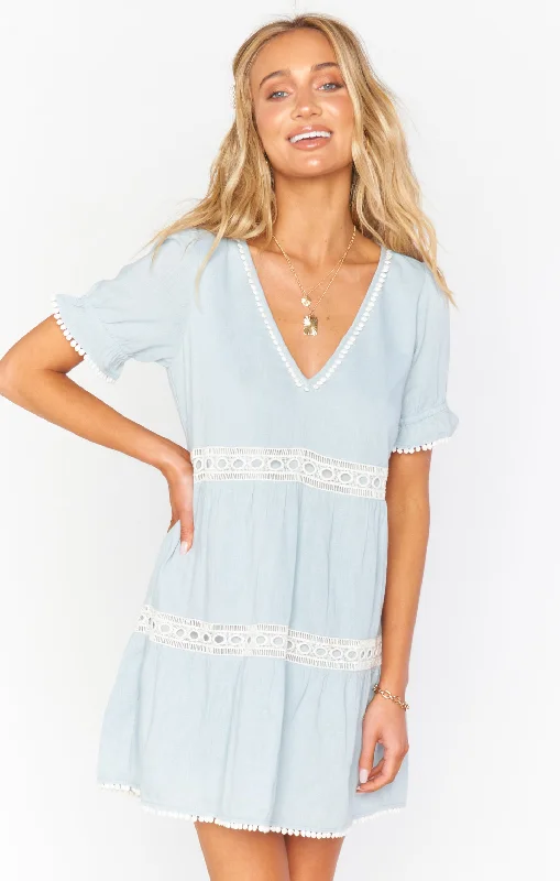 Mini dresses with one - shoulder designs Hera Mini ~ Sky