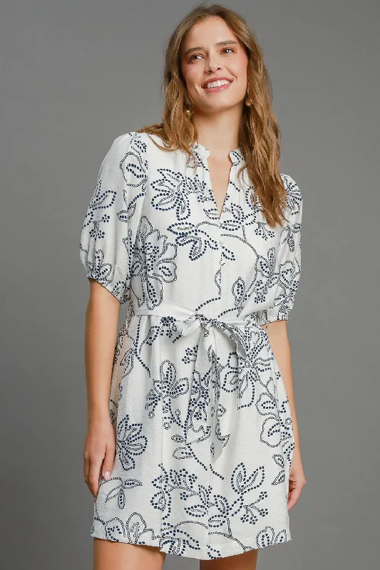 Mini dresses with high - low hems for a modern twist Full Size Floral Print Notched Puff Sleeve Mini Dress Plus Size Mini dresses with high - low hems for a modern twist Full Size Floral Print Notched Puff Sleeve Mini Dress Plus Size