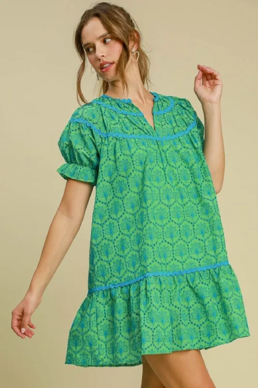 Mini dresses with embroidered details for a unique touch Full Size Eyelet Mini Dress With Ric Rac Trim Plus Size Mini dresses with embroidered details for a unique touch Full Size Eyelet Mini Dress With Ric Rac Trim Plus Size