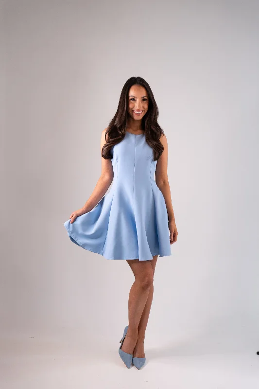 Mini dresses with spaghetti straps for a delicate look Erica Seamed Dress In Light Blue Mini dresses with spaghetti straps for a delicate look Erica Seamed Dress In Light Blue