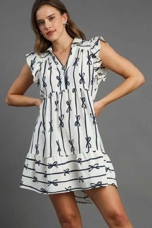 Mini dresses with high - low hems for a modern twist Full Size Ribbon Collared Mini A-Line Dress Plus Size Mini dresses with high - low hems for a modern twist Full Size Ribbon Collared Mini A-Line Dress Plus Size