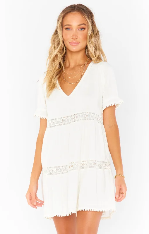 Mini dresses with empire waists for a flattering fit Hera Mini ~ White
