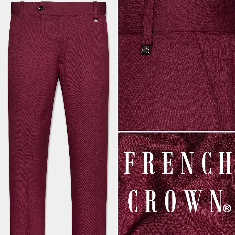 Plus Size Women's Elastic - Waist Culottes in Earth TonesBordeaux Maroon Wool Rich Pant Plus Size Women's Elastic - Waist Culottes in Earth TonesBordeaux Maroon Wool Rich Pant