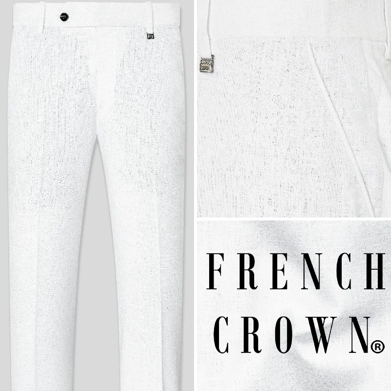 Straight - Leg Women's Vegan Leather Pants for a Chic LookBright White Luxurious Linen Pant Straight - Leg Women's Vegan Leather Pants for a Chic LookBright White Luxurious Linen Pant