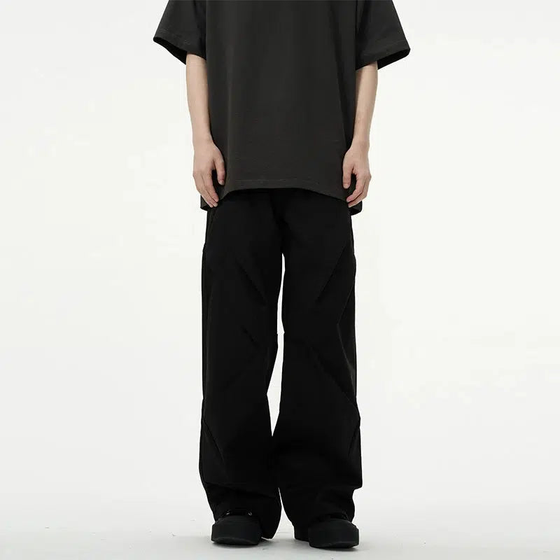 Casual Fit Black Pleated Pants