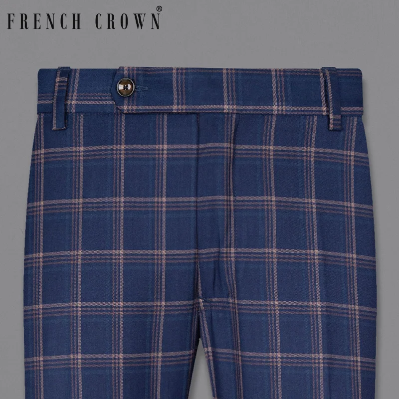 Women's Straight - Leg Linen Pants for a Breezy Summer LookCloud Burst Super fine windowpane Wool Rich Pant Women's Straight - Leg Linen Pants for a Breezy Summer LookCloud Burst Super fine windowpane Wool Rich Pant