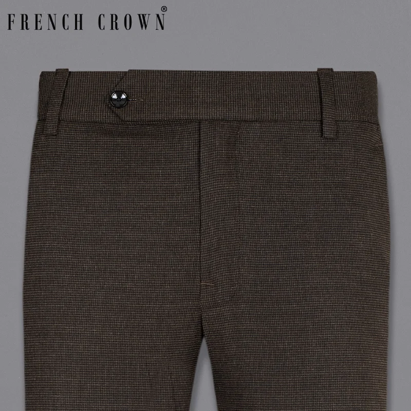 Tapered Leg Women's Wool Blend Trousers for WinterCoffee Bean Brown Premium Cotton Pant Tapered Leg Women's Wool Blend Trousers for WinterCoffee Bean Brown Premium Cotton Pant
