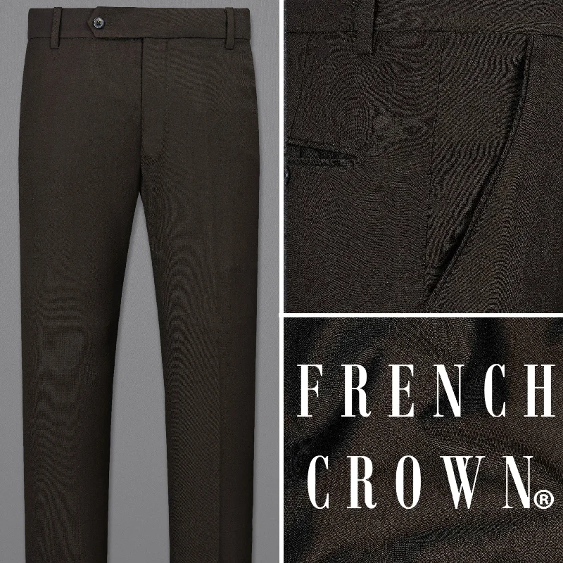 Plus Size Women's Elastic - Waist Culottes in Earth TonesCoffee Bean Brown Pure Wool Pant Plus Size Women's Elastic - Waist Culottes in Earth TonesCoffee Bean Brown Pure Wool Pant