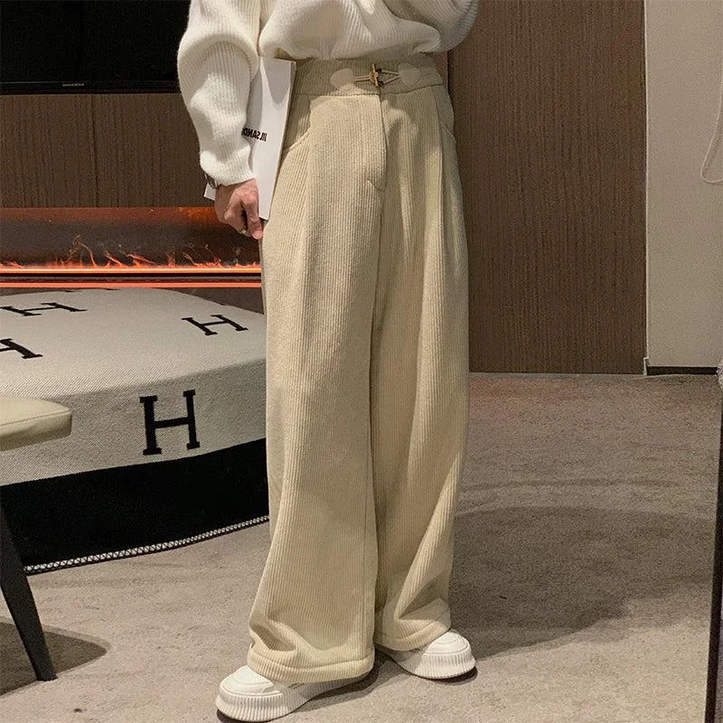 Corduroy Wide-Leg Pants