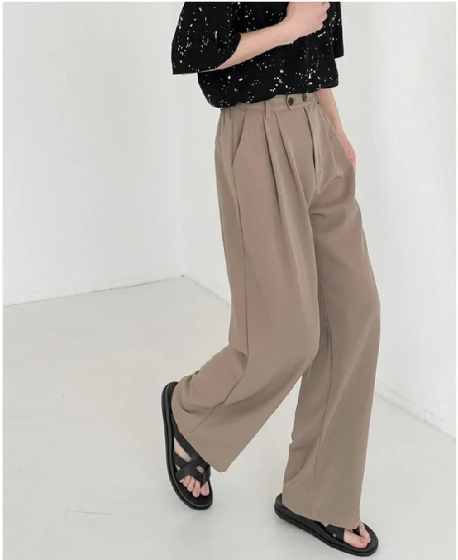 Wide - Leg Women's Chiffon Palazzo Pants for a Flowy AppealElastic Waist Draped Wide-leg Slim Pants Wide - Leg Women's Chiffon Palazzo Pants for a Flowy AppealElastic Waist Draped Wide-leg Slim Pants
