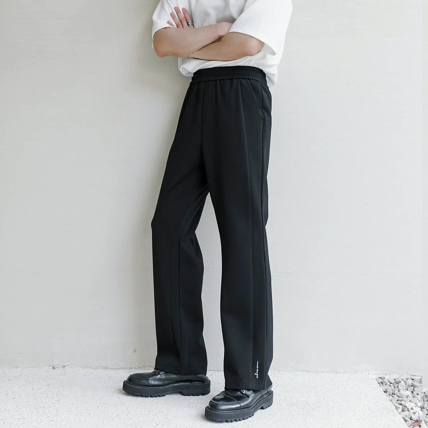 Elastic Waist Casual Pants