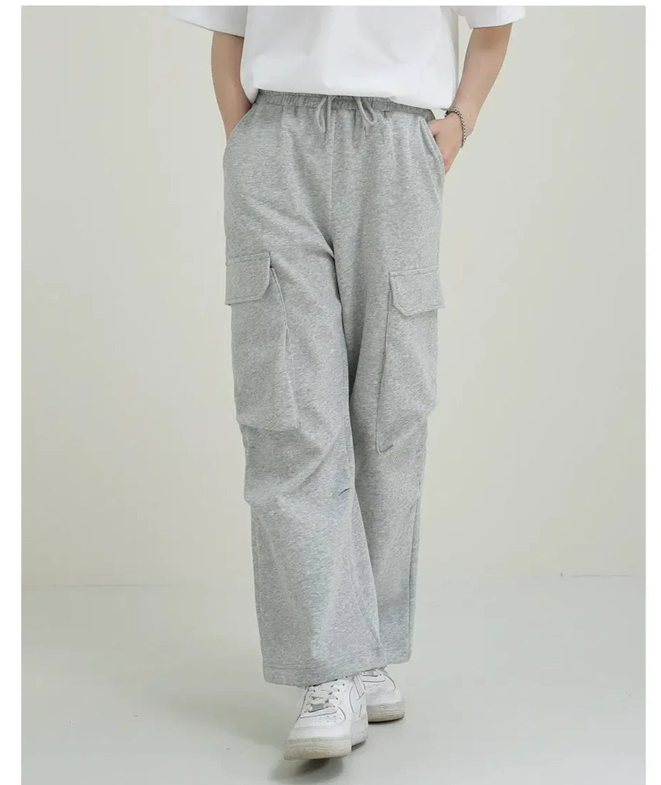 Elastic Waist Sweatpants with Pockets