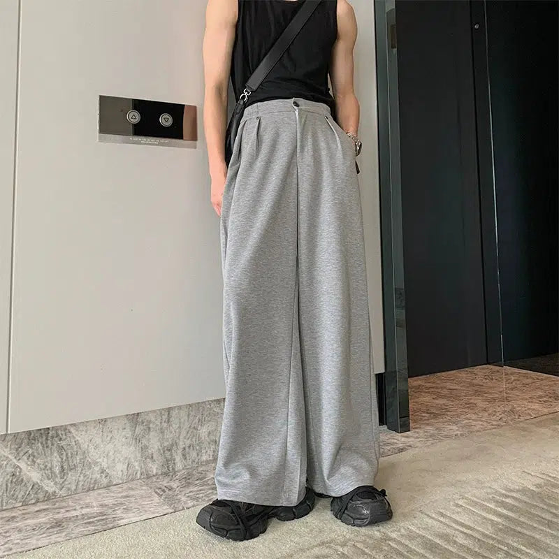 Elastic Waist Wide Leg Pants