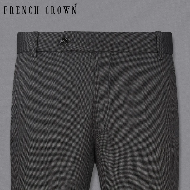 Fuscous Gray Textured Pant