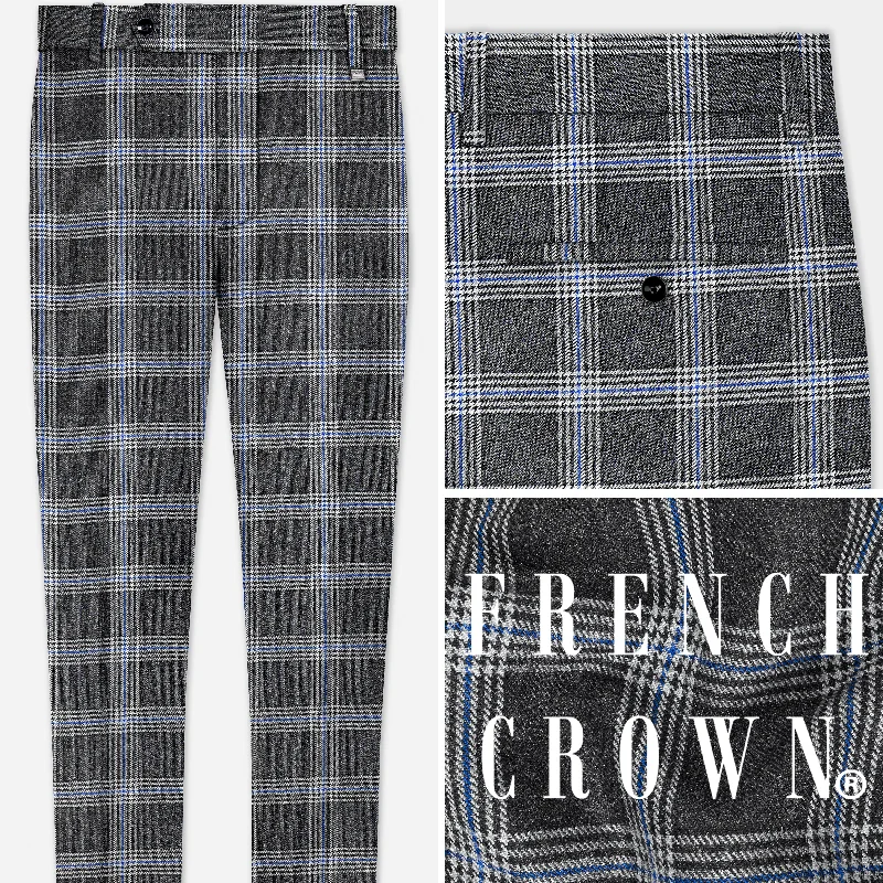 Iridium Gray Plaid Tweed Pant