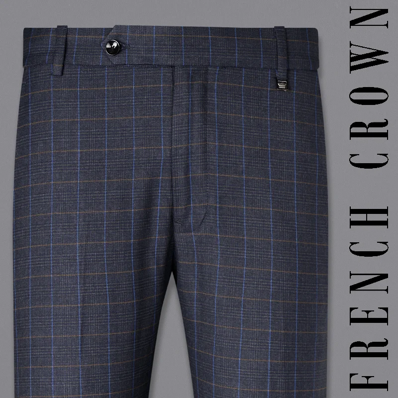 Iridium Violet Windowpane Pant