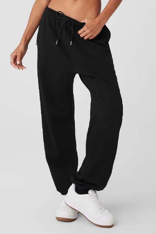 Plus Size Women's Metallic - Finish Joggers for a Stylish LoungeChill Sweatpant - Black Plus Size Women's Metallic - Finish Joggers for a Stylish LoungeChill Sweatpant - Black