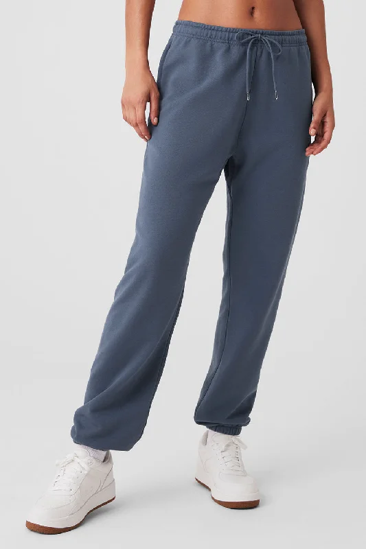 Women's Straight - Leg Linen Pants for a Breezy Summer LookChill Sweatpant - Bluestone
