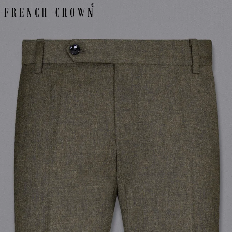 Merlin Green Wool Rich Pant