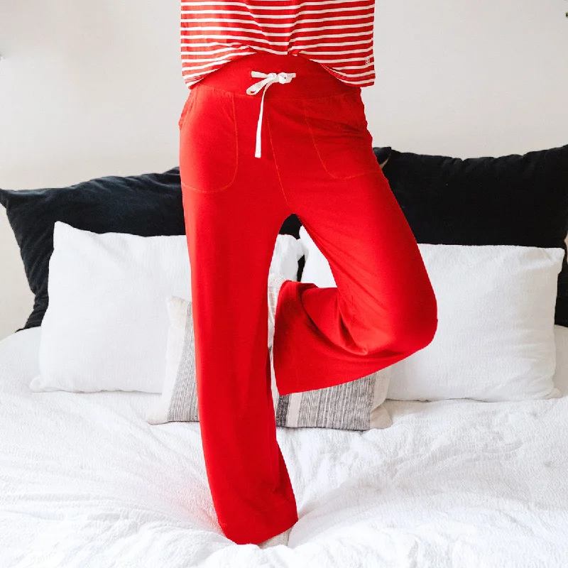 Plus Size Women's Drawstring - Waist Loungewear Pants in Soft FabricsMerry Loungers, Cranberry Plus Size Women's Drawstring - Waist Loungewear Pants in Soft FabricsMerry Loungers, Cranberry