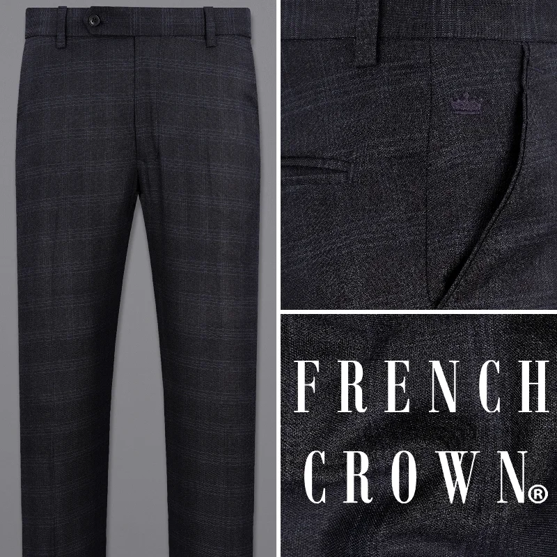 Cropped Women's Corduroy Pants in Autumn ColorsMirage Gray Plaid Pant