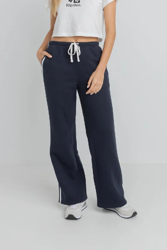 Plus Size Women's Cargo Pants with Multiple Pockets for HikingMono Stripe Track Pant Navy Plus Size Women's Cargo Pants with Multiple Pockets for HikingMono Stripe Track Pant Navy
