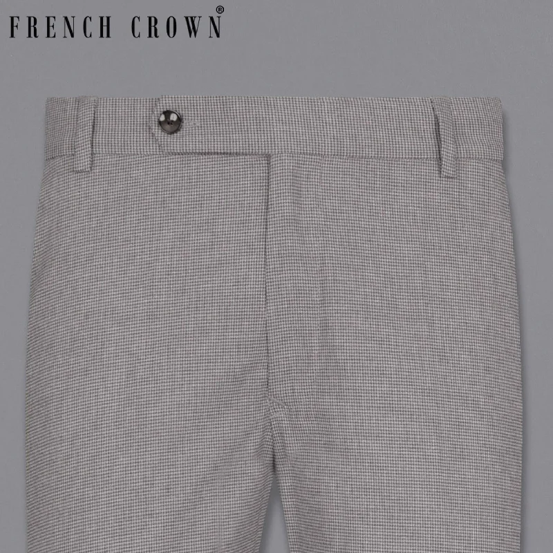 Mountain Mist Gray Houndstooth Wool Rich Pant