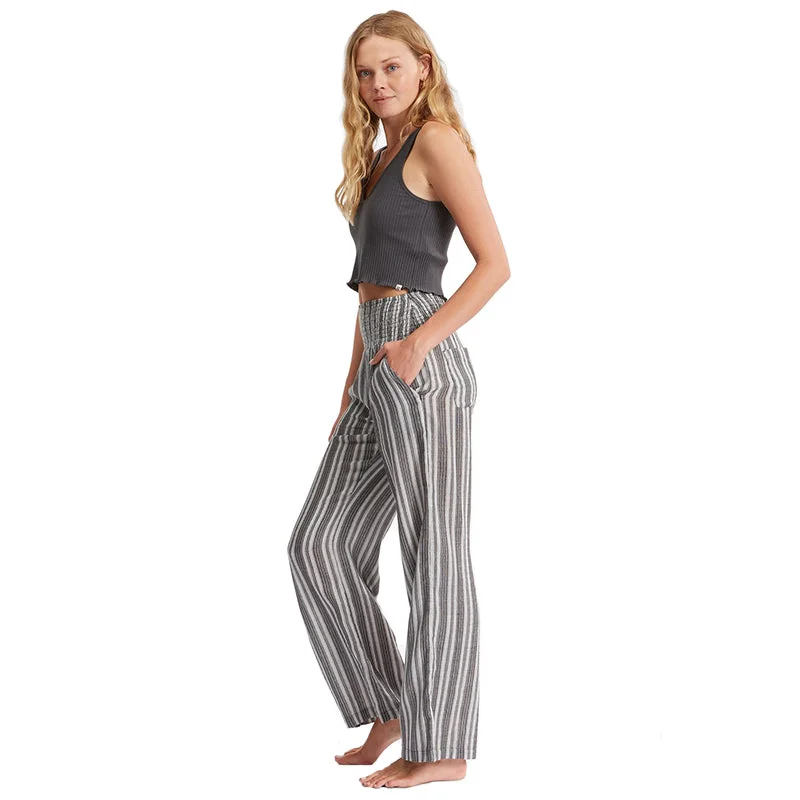 Cigarette Style Women's Printed Linen Blend Pants for Casual DaysNew Waves 2 Pant