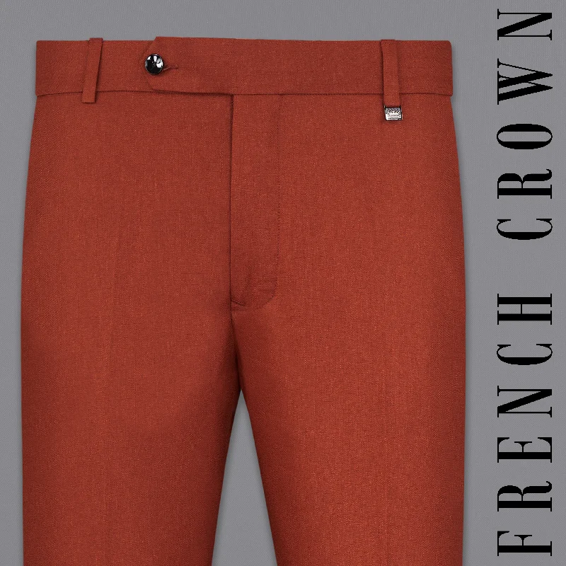 Cropped Women's Corduroy Pants in Autumn ColorsNutmeg Red Tweed Pant