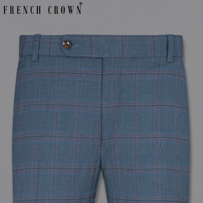 Cropped Women's Corduroy Pants in Autumn ColorsPickled Bluewood Super fine Checkered Woolrich Pant Cropped Women's Corduroy Pants in Autumn ColorsPickled Bluewood Super fine Checkered Woolrich Pant