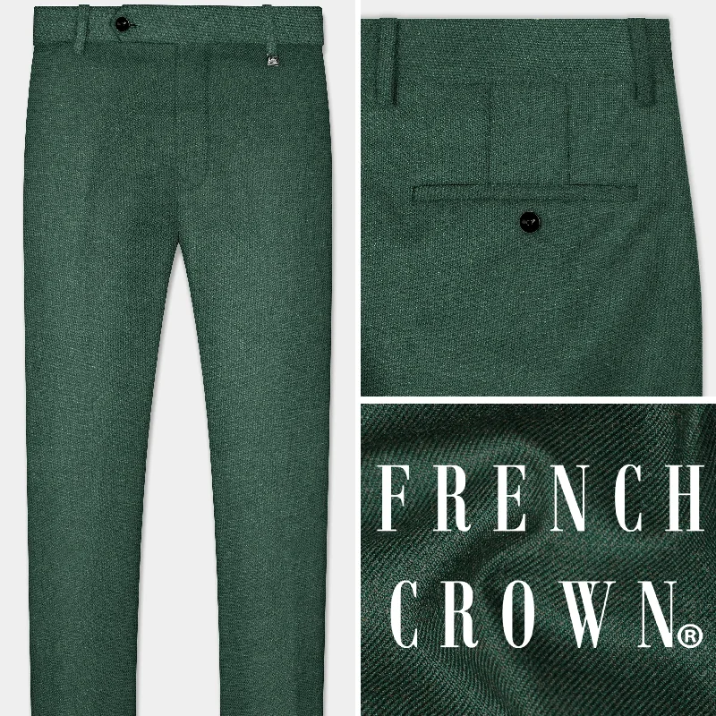 Wide - Leg Women's Chiffon Palazzo Pants for a Flowy AppealPlantation Green Tweed Pant Wide - Leg Women's Chiffon Palazzo Pants for a Flowy AppealPlantation Green Tweed Pant