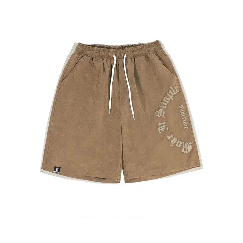 Retro Foam Printing Track Shorts