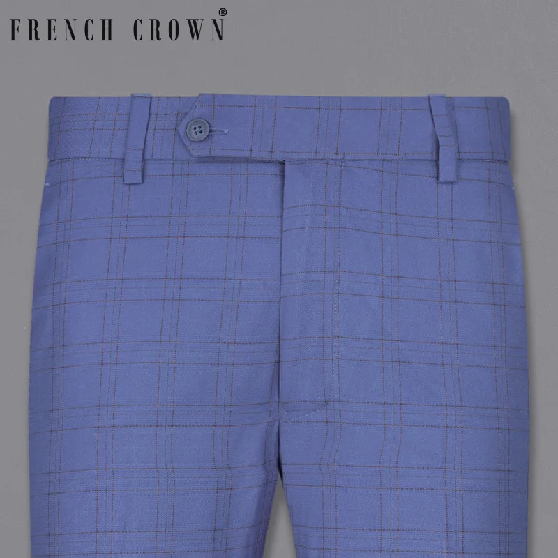 Scampi Blue With Pickled Brown Plaid Pant