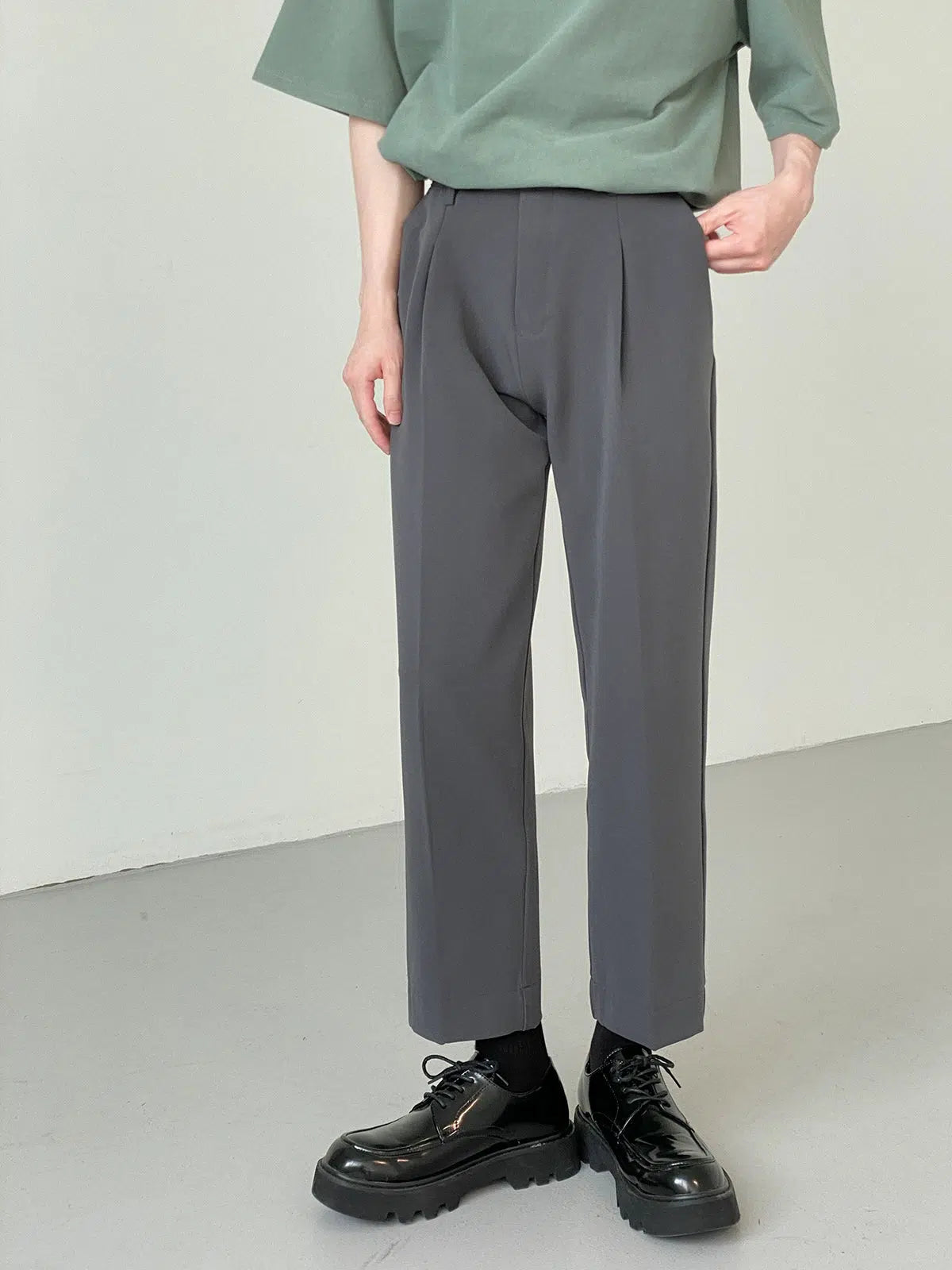 Plus Size Women's Drawstring - Waist Loungewear Pants in Soft FabricsSemi-elastic Waist Straight Suit Pants Plus Size Women's Drawstring - Waist Loungewear Pants in Soft FabricsSemi-elastic Waist Straight Suit Pants