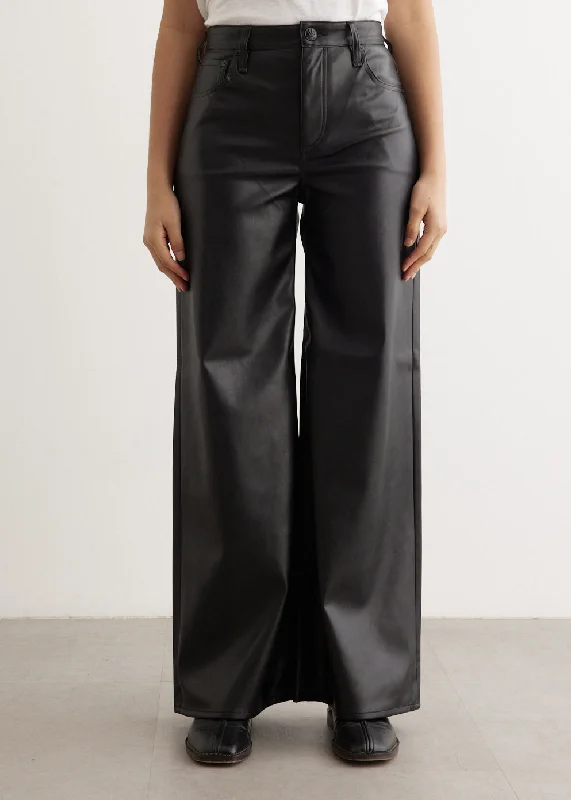 Bootcut Style Women's Stretch Denim Jeans in Dark WashSofie Ankle Faux Leather Pants Bootcut Style Women's Stretch Denim Jeans in Dark WashSofie Ankle Faux Leather Pants