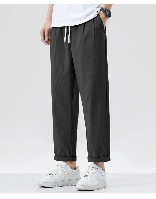 Plus Size Women's Pleated Front Dress Pants for Office WearSummer Thin Fabric Cropped Casual Pants Plus Size Women's Pleated Front Dress Pants for Office WearSummer Thin Fabric Cropped Casual Pants