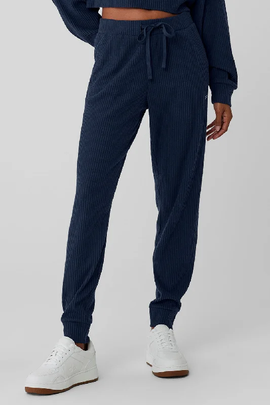 Plus Size Women's Elastic - Waist Culottes in Earth TonesMuse Sweatpant - Navy