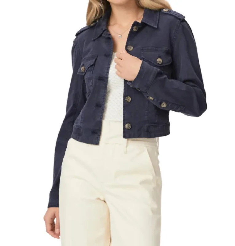 Cropped Pacey Jacket In Navy