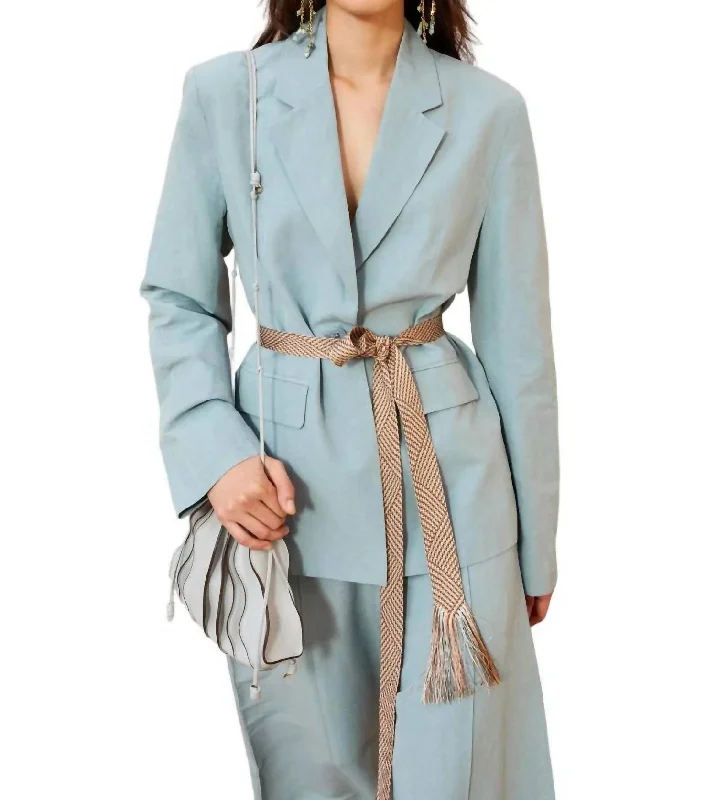 Double - Breasted Women's Leather Blazers in Taupe for an Edgy LookEllery Jacket In Agave Double - Breasted Women's Leather Blazers in Taupe for an Edgy LookEllery Jacket In Agave