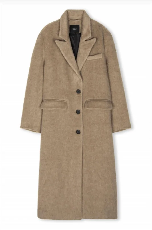 Opera Coat In Heather Latte