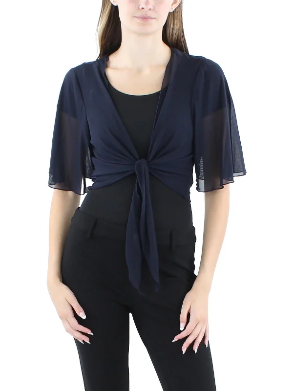 Plus Size Women's Embroidered Blazers in Floral Patterns for a Feminine TouchPetites Womens Sheer Nylon Bolero Plus Size Women's Embroidered Blazers in Floral Patterns for a Feminine TouchPetites Womens Sheer Nylon Bolero