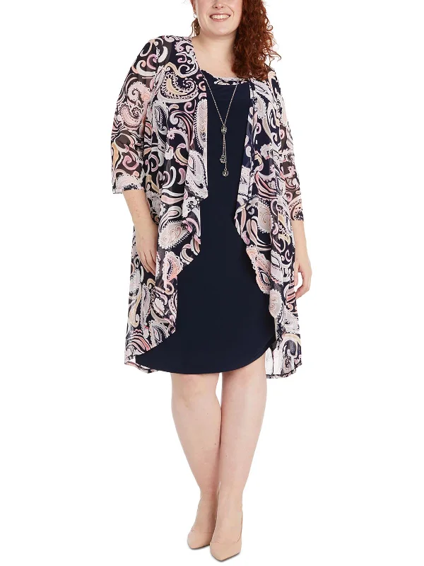 Double - Breasted Women's Leather Blazers in Taupe for an Edgy LookPlus Womens Paisley Open Front Duster Blazer Double - Breasted Women's Leather Blazers in Taupe for an Edgy LookPlus Womens Paisley Open Front Duster Blazer